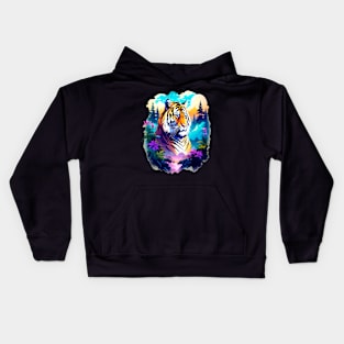 Tiger in the Mountains and Forests Kids Hoodie